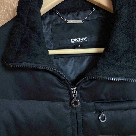 DKNY Donna Karan New York woman’s down winter puffer coat BLACK size S - Picture 3 of 8